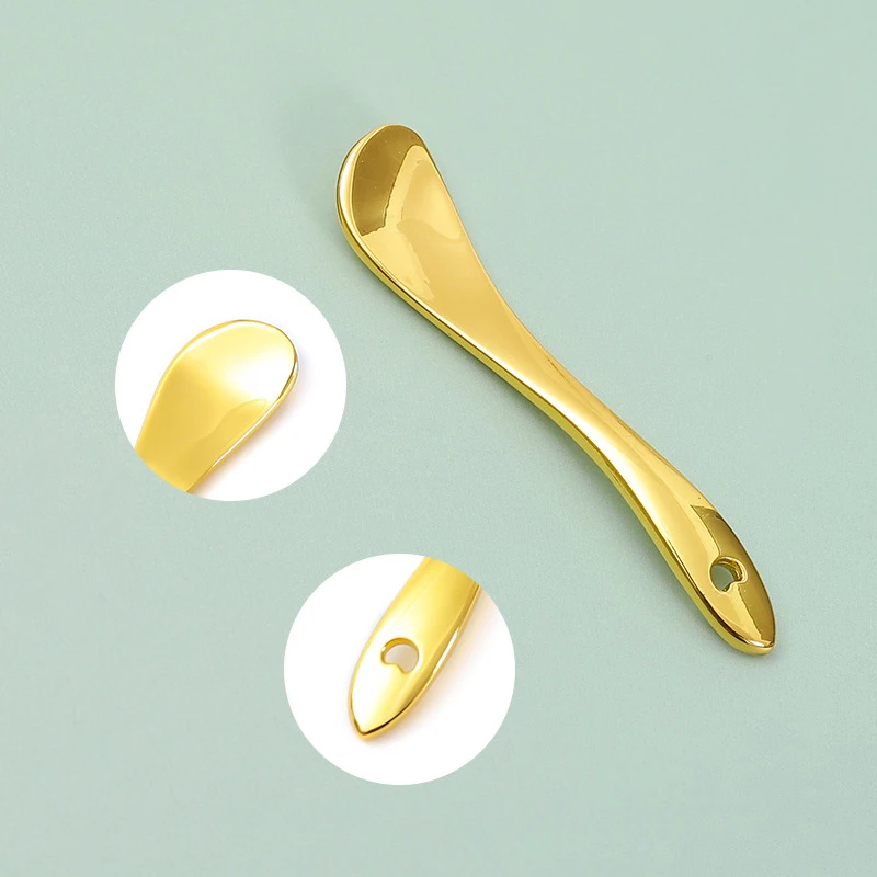 Espátula de metal para cosméticos e cuidados com a pele, mini colher reutilizável para máscara facial, colheres de beleza para maquiagem, cremes, loções e hidratantes.