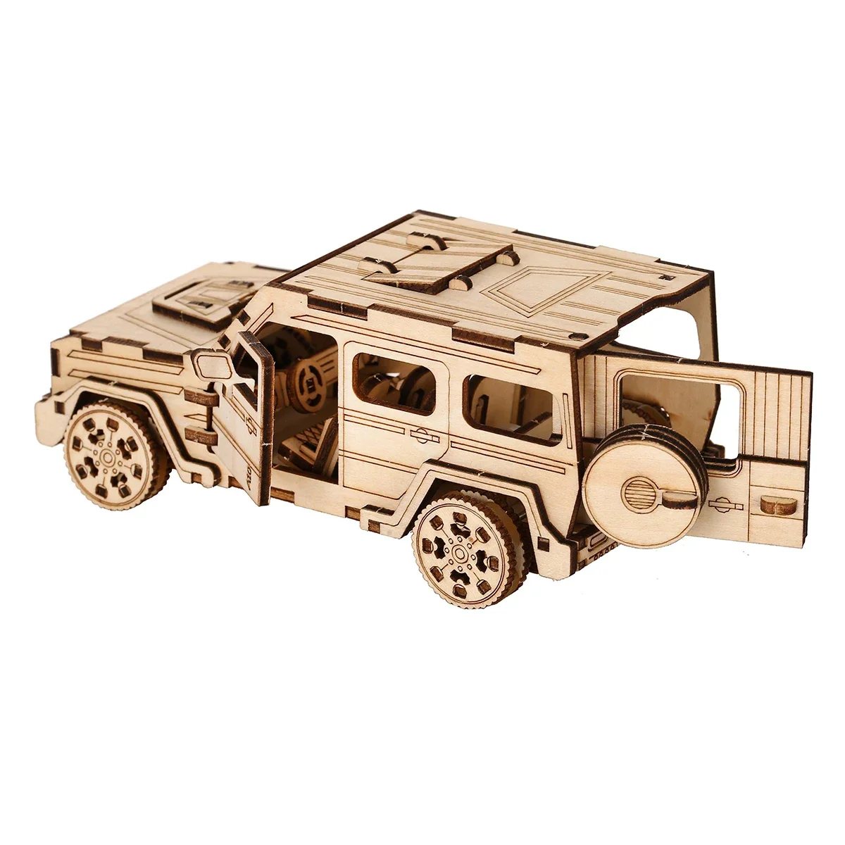 SUV 3D samochodowe drewniane puzzle, model w skali, zestaw modeli DIY, prezent rzemieślniczy, dekoracja wnętrz, zestaw modeli mechanicznych, zabawki do budowania