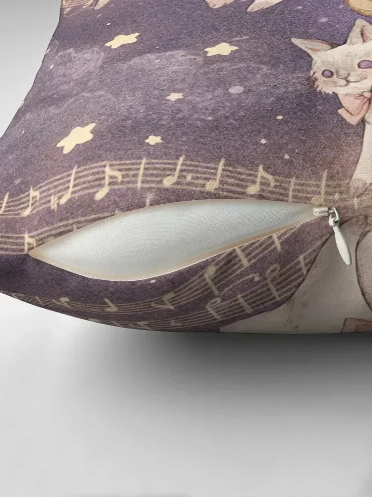 Starlit Cat Adventure - Background Throw Pillow Cushion Child luxury home accessories Sofa Covers pillow