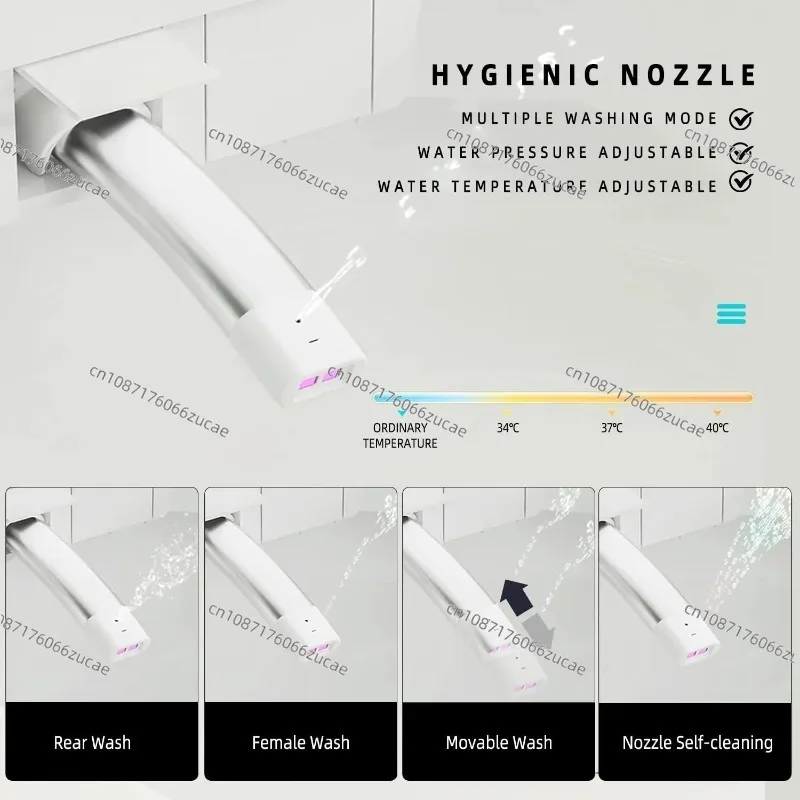مرحاض سيراميك كهربائي أوتوماتيكي عالي الجودة وعاء مستدير ذكي مع وظيفة التحكم عن بعد للصرف على الأرض #5
