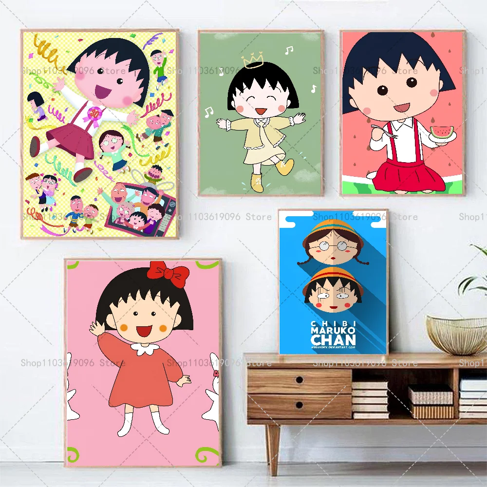 Anime C-Chibimaruko Chan Poster Paper Print Home Bedroom Entrance Bar Cafe Art Painting Decoration