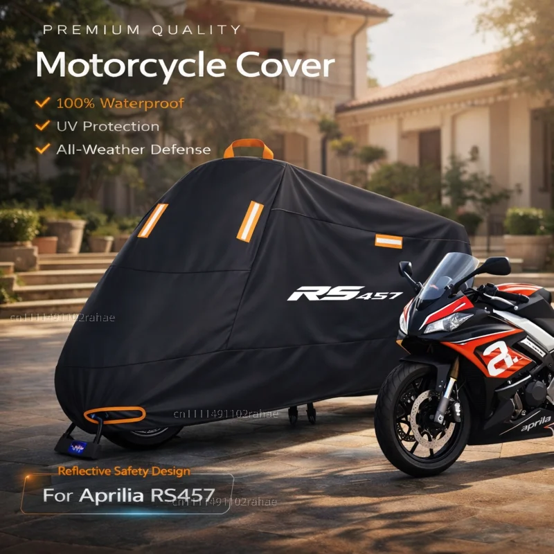 

Чехол для мотоцикла Aprilia RS457 RS660 RS, водонепроницаемый, утолщенный, из полиэстера, с защитой от ультрафиолета, от дождя, пыли, солнца, всепогодный чехол