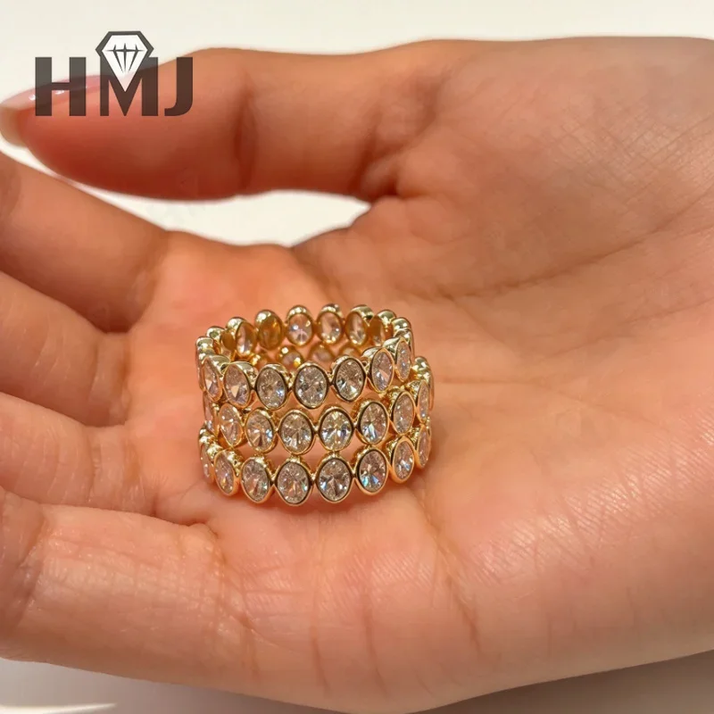 Lab Grown Diamonds Ring DEF VS-VVS Oval Cut Solid 10K 14K 18K Yellow Gold Wedding Proposal Promise Anniversary Gift Charms