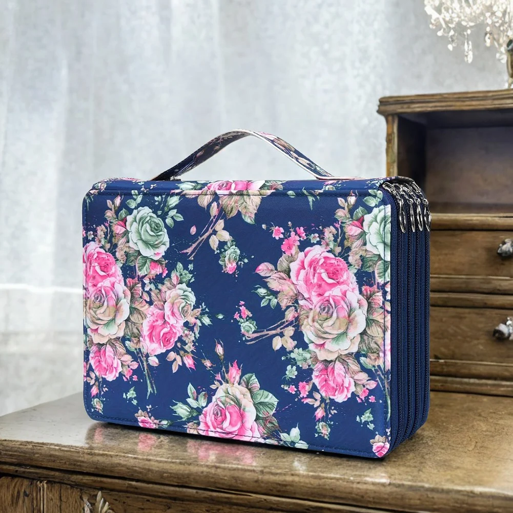 sturdy-multi-color-zipper-pen-pouch-store-up-to-124-pencils-pens-with-eases-home-art-supply-storage