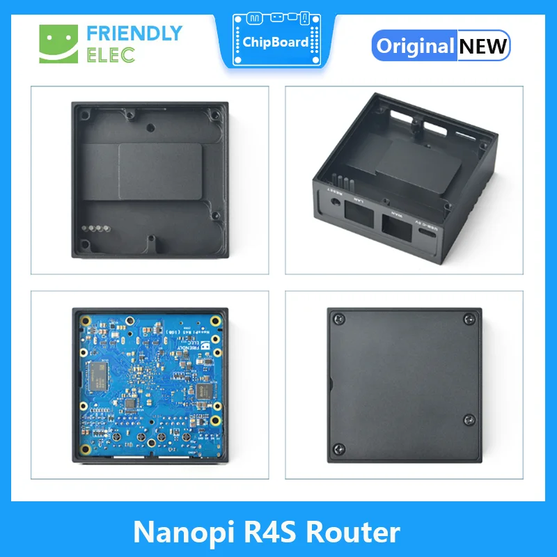 Mini routeur de voyage portable, Ports Ethernet Touristo-Gbps, LPDDR4, Basé sur RK3399 Soc pour IOT, Nanopi R4S, Chia LyElec OpenWRT