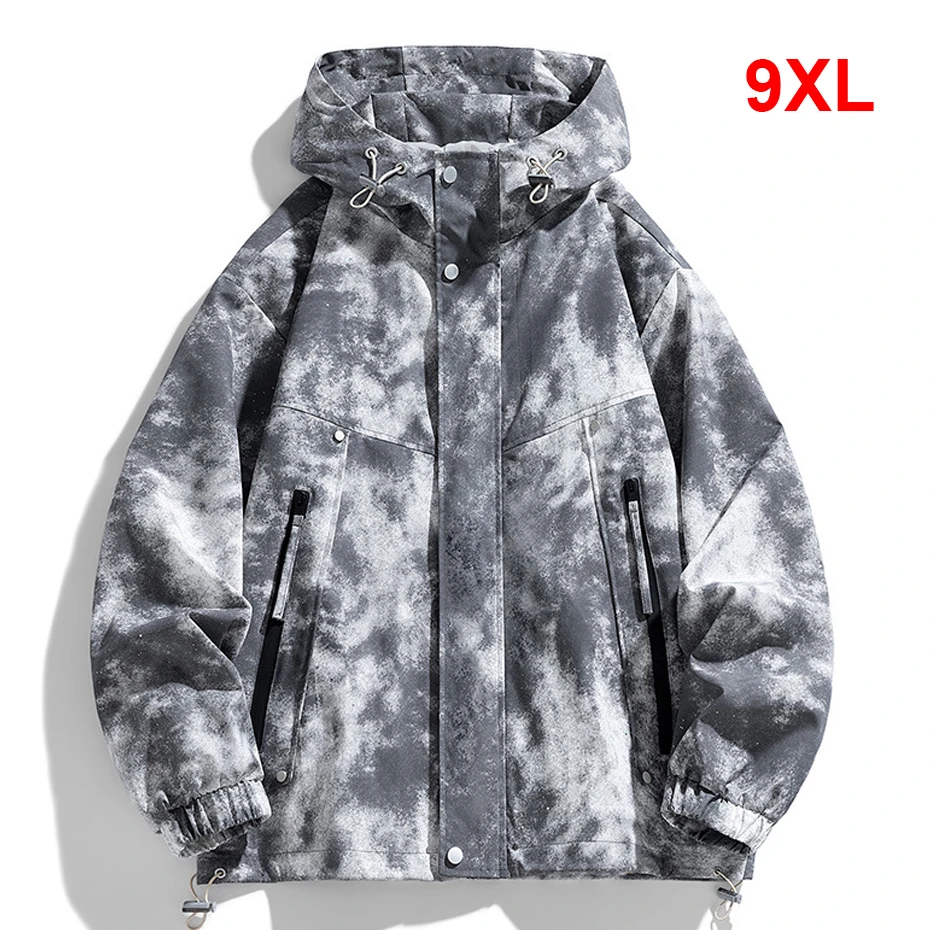 

Camouflage Tie Dye Jacket Men 8XL 9XL Plus Size Camp Jacket Coat Male Fashion Casual Camo Outerwear Big Size 9XL