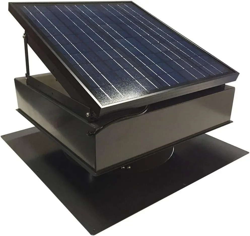 30 Watt/GR 38V Roof Mount Solar Attic Fan REDUCES YOUR ENERGY BILL POWERED BY FREE SOLAR ENERGY BUILT-IN HUMIDISTAT & THERMOSTAT