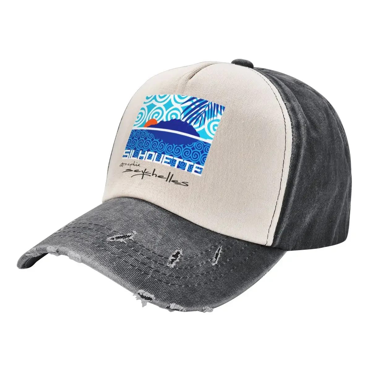 Silhouette Island Seychelles Baseball Cap Streetwear hard hat Women's Beach Men's