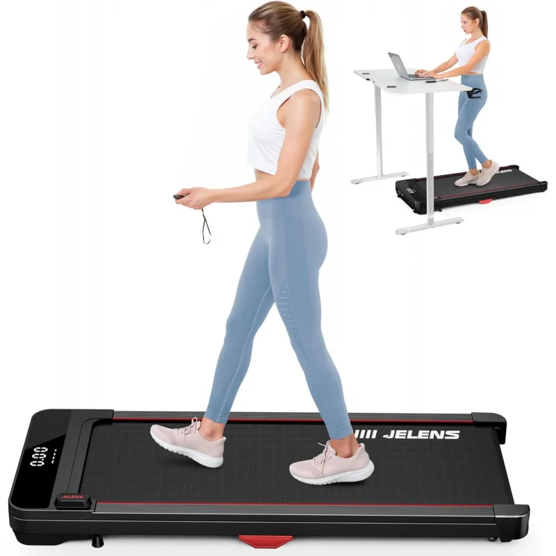 Walking Pad, Under Desk Treadmill, 2.5HP Portable Treadmills Home/Office, Walking Jogging Machine with Remote Control, LED D