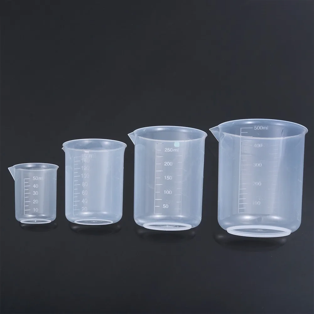 50/150/250/500ml Plastic Measuring Cup For Laboratory Beaker Graduated Mug Kitchen Baking Supplies Pour Spout Measuring Cup
