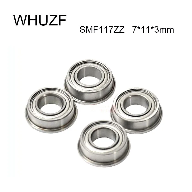 

SMF117ZZ Flange Bearing 7x11x3 mm 10/20/50PCS ABEC-1 Double Shielded Stainless Steel Flanged SMF117 ZZ Ball Bearings SMF117Z 117