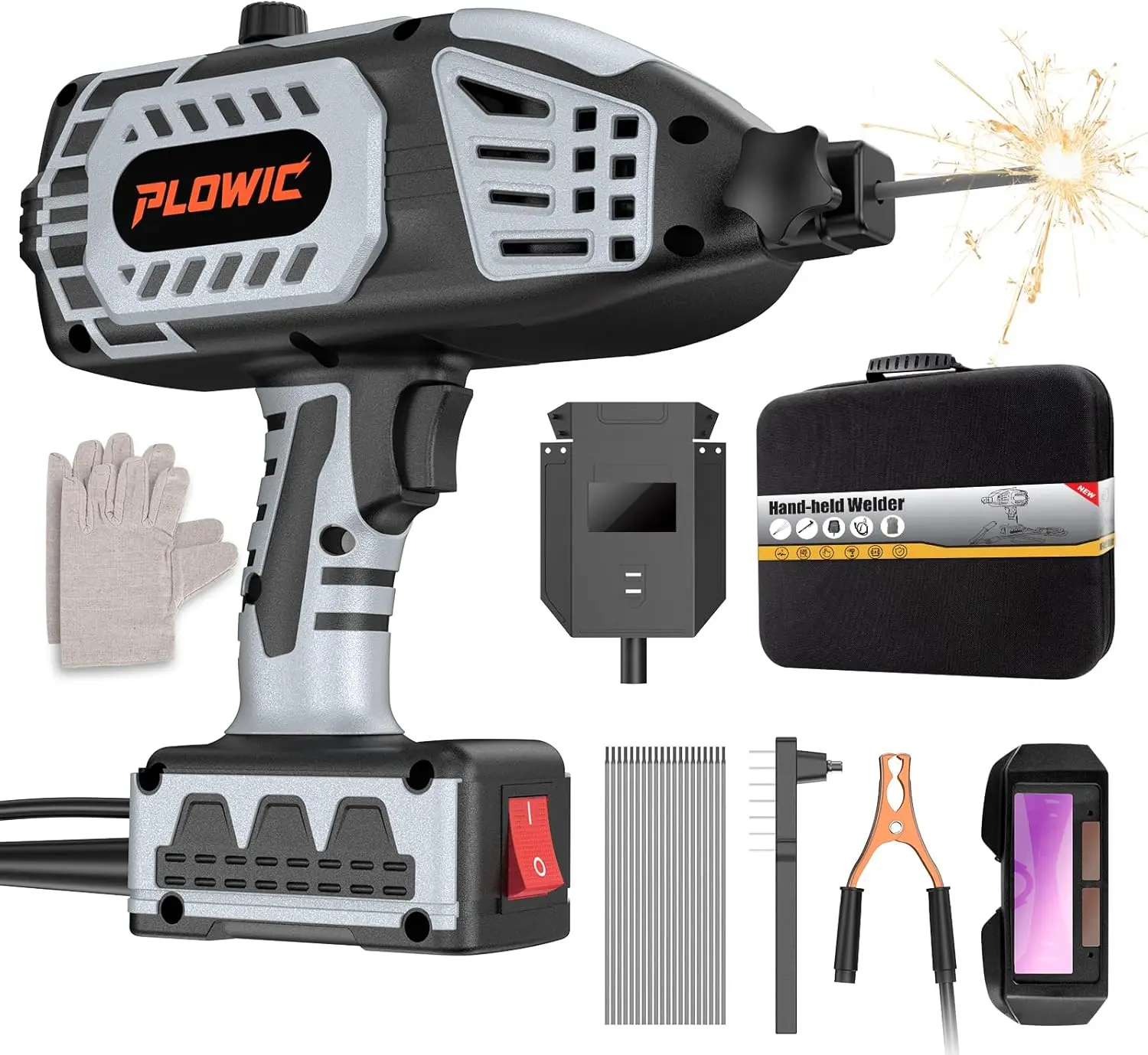 

Портативный сварочный аппарат 110В с автоматически затемняющимися очками, инвертор IGBT 20-120А для домашних DIY-проектов