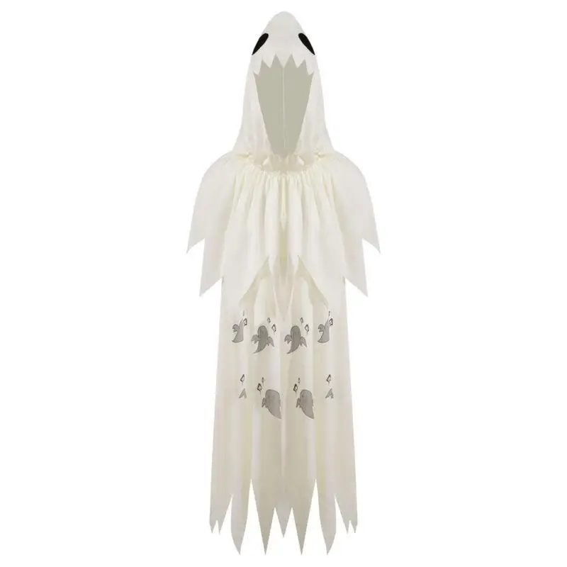 

Horror Performance Costume White Ghost Face Devil Children's Stage Costume loween Par Outfit Traditional Chinese Ethnic ...