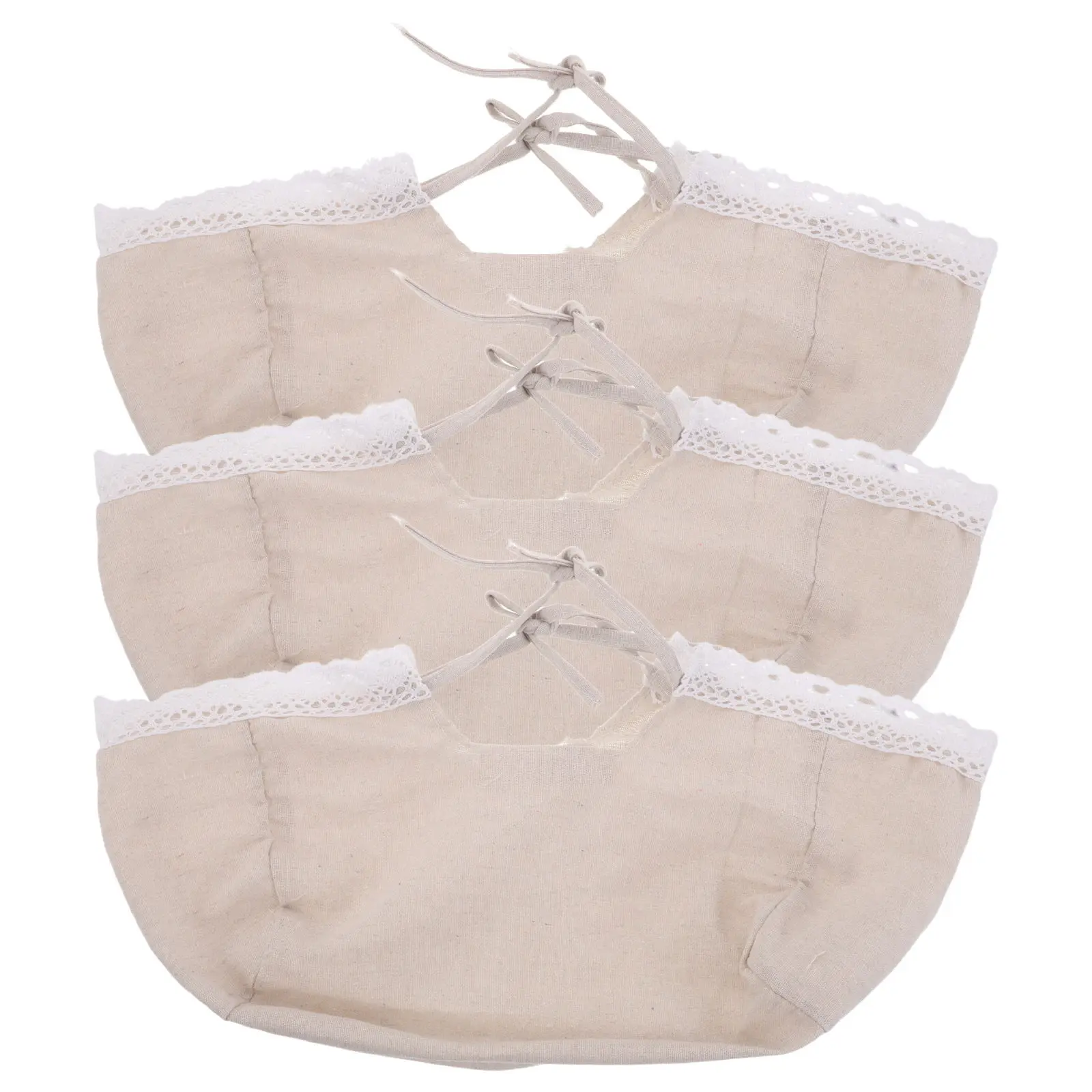 

Набор из 3 мягких тканевых вкладышей для овальных плетеных корзин: для расстойки теста, пикников, хранения. Многоразовые, дышащие.