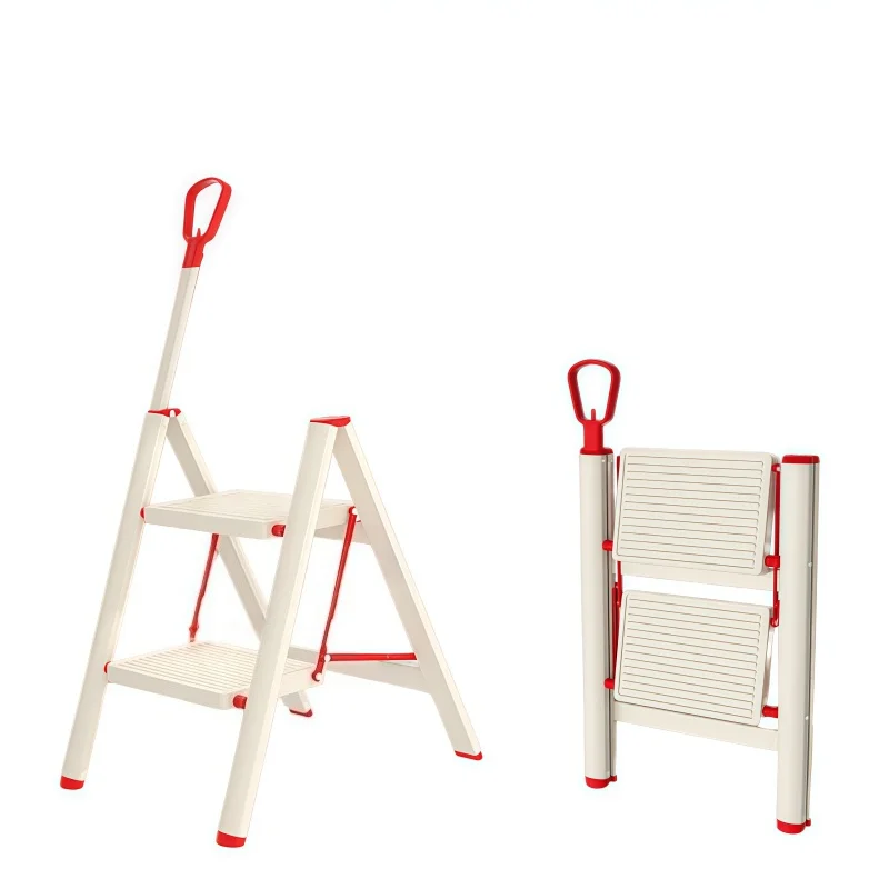 

Лестница с одной ручкой, многофункциональная лестница, адаптируемая к различным условиям, 2-ступенчатая складная лестница, прочная и нескользящая.