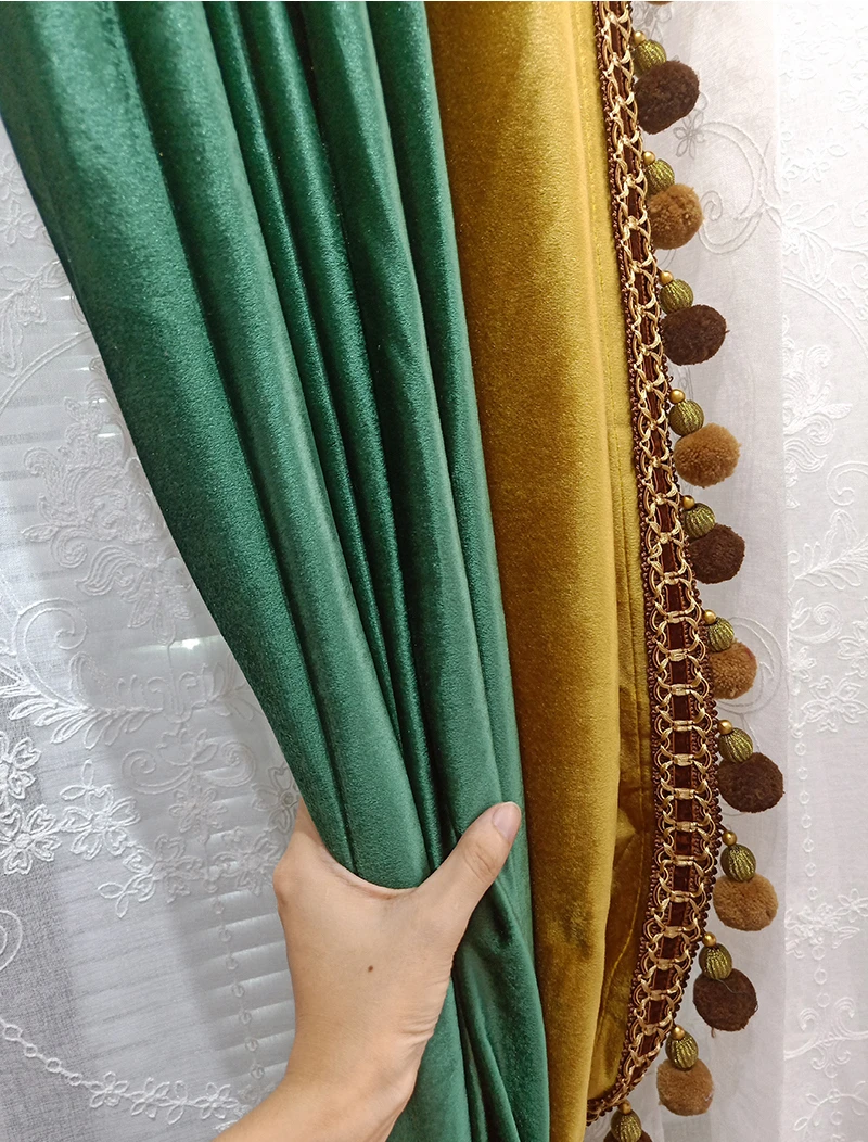 女性のためのレトロなベルベットカーテン,豪華な,リビングルームの寝室