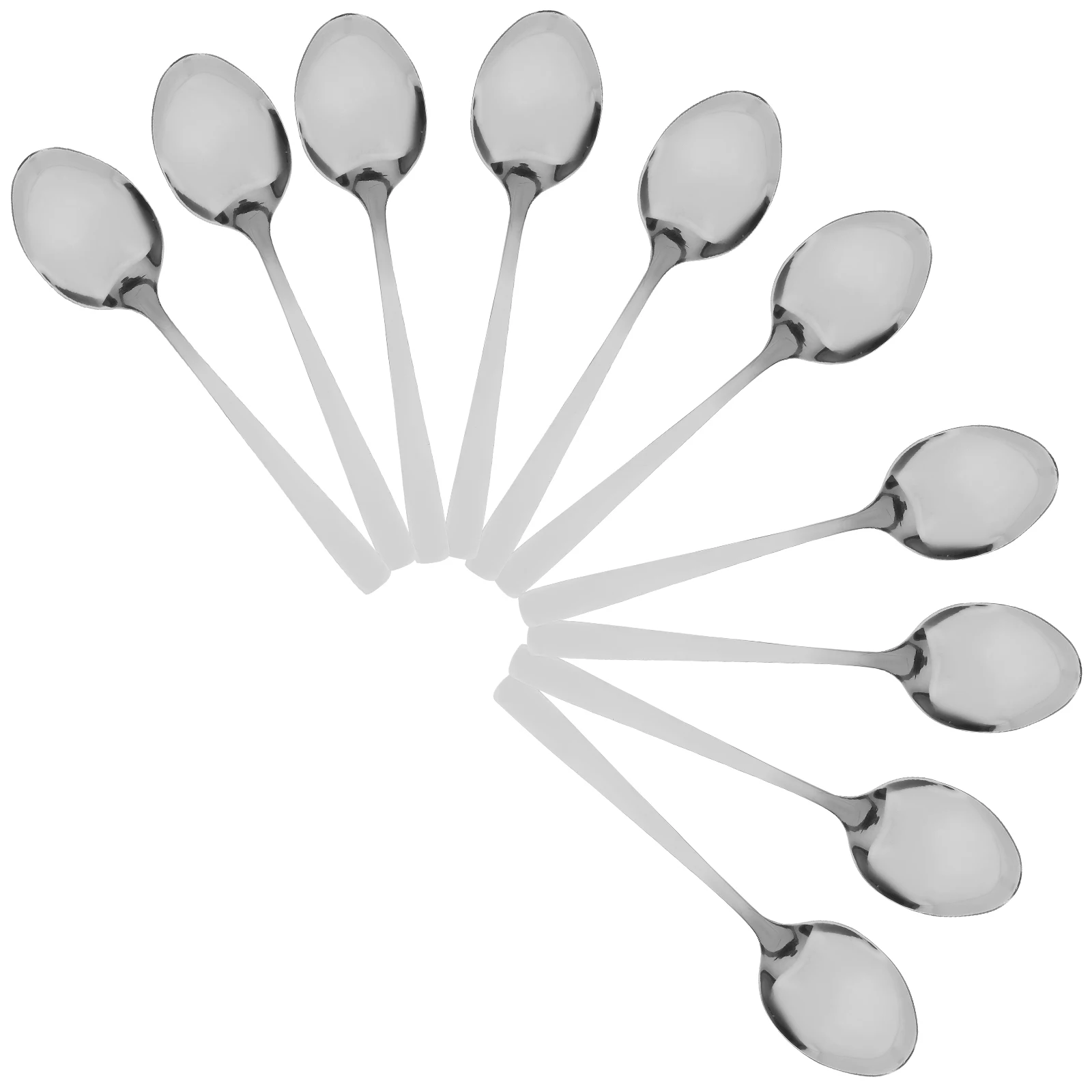 

12pcs Stainless Steel Dinner Spoons 8Inch Square Handle Catering Utensils Household Cutlery Silverware Set Bulk