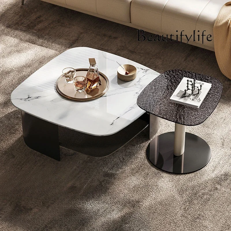 

Y Unique Italian Coffee Table European Style Nordic White Center Modern End Tables Set Luxury Nesting Stolik Kawowy Home Furnitu