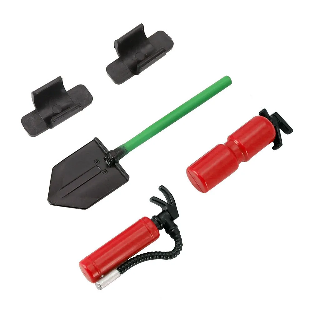 

Simulation Fire Extinguisher & Military Shovel for 1/10 RC Climbing Car TRX4 TRX6 SCX10 D90 90046 Tools Decorations Accessories