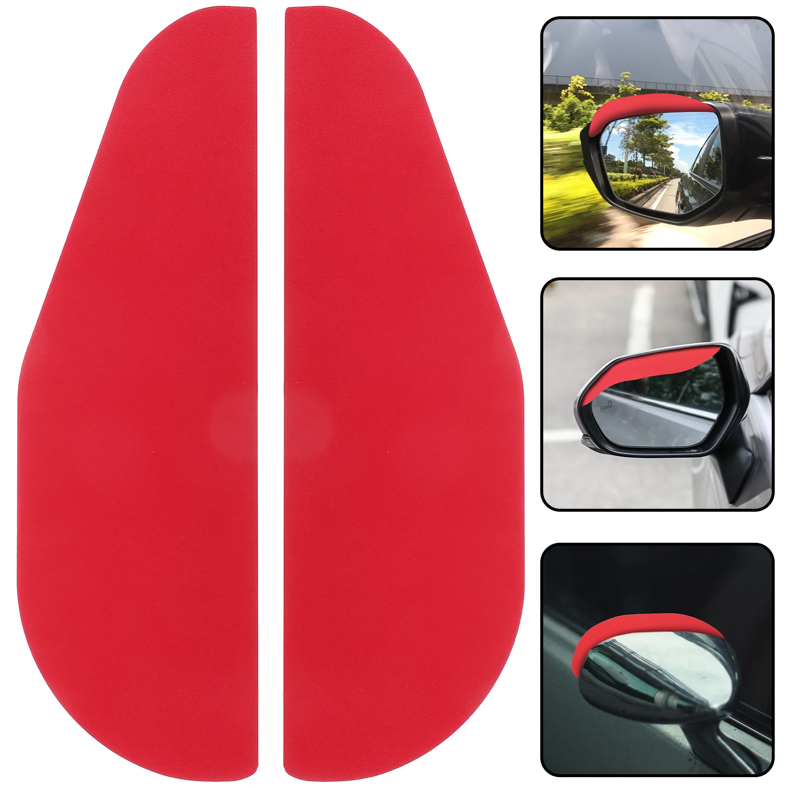 

1 Pair Carbon Fiber Look Rain Eyebrow For Rearview Pvc Side Mirror Visor Clear Car Mirror Guard Waterproof Snow Protection Auto