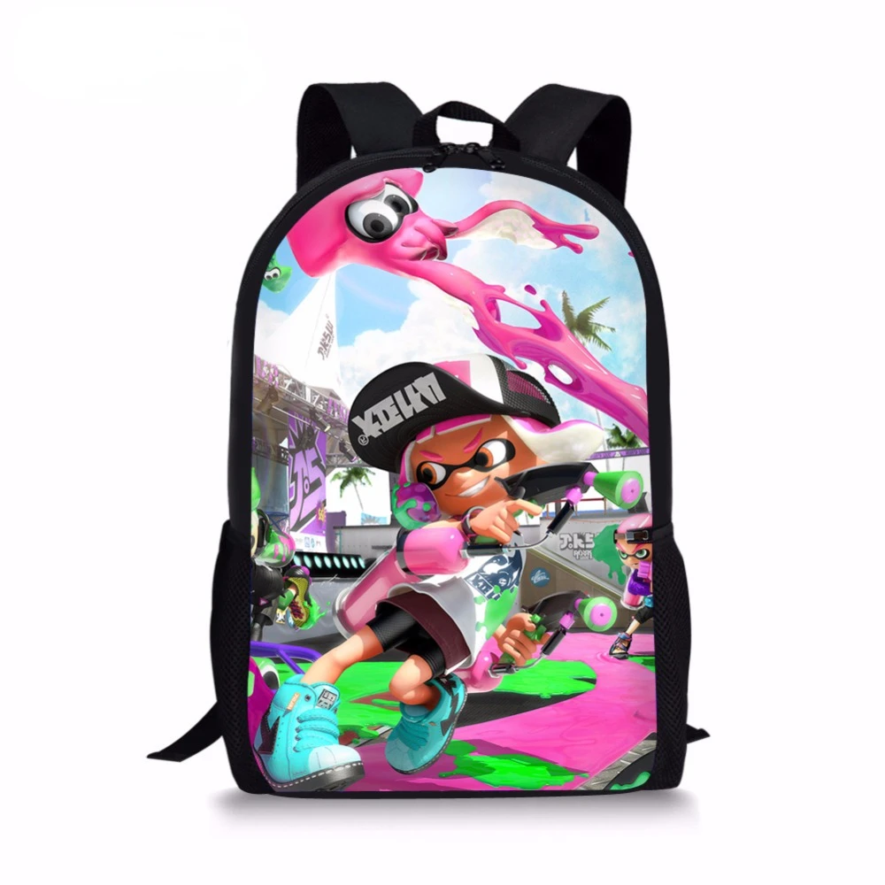 Classic Popular Funny Splatoon 2 Notebook Backpacks pupil School Bags 3D Print Oxford Waterproof Boys/Girls Laptop Backpacks