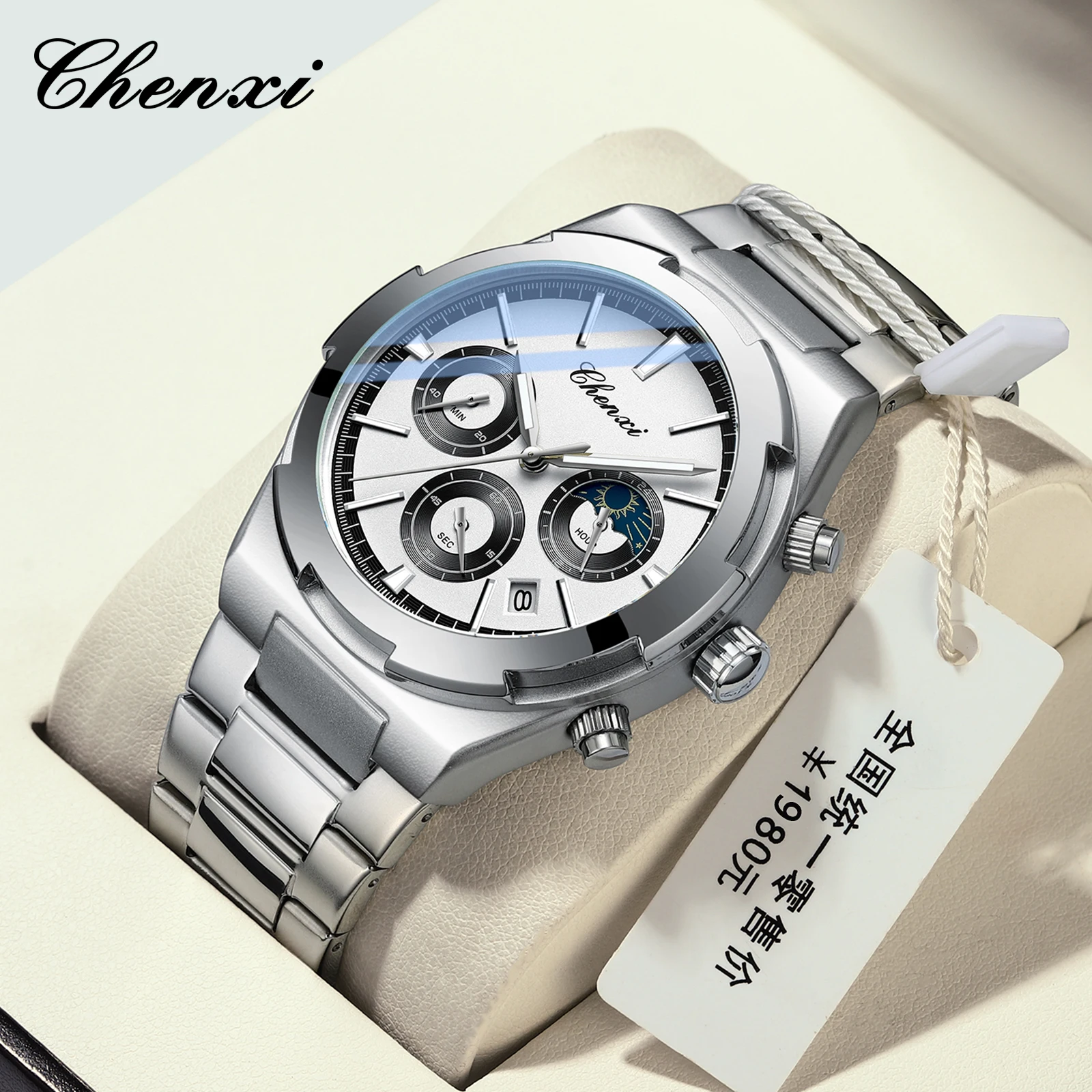 Chenxi 956 Casual Sport Military Quartz Men Calendar Wrist Watch for Man Business Waterproof Male Clock Relogio Masculino