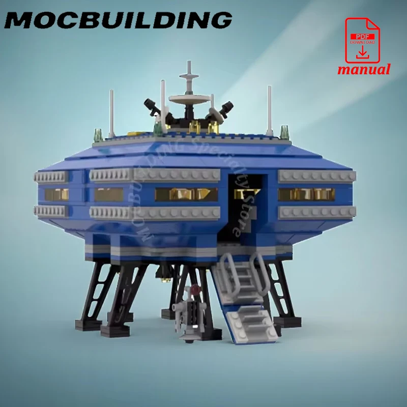 Space Lander Model Spaceship MOC Building Blocks Bricks Display Construction Toys Birthday Gifts Present