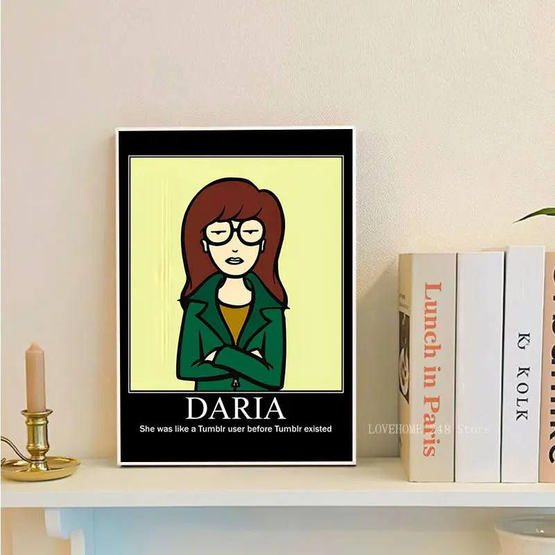 Anime D-Daria Classic Movie Posters Whitepaper Sticker DIY Room Bar Cafe Room Wall Decor