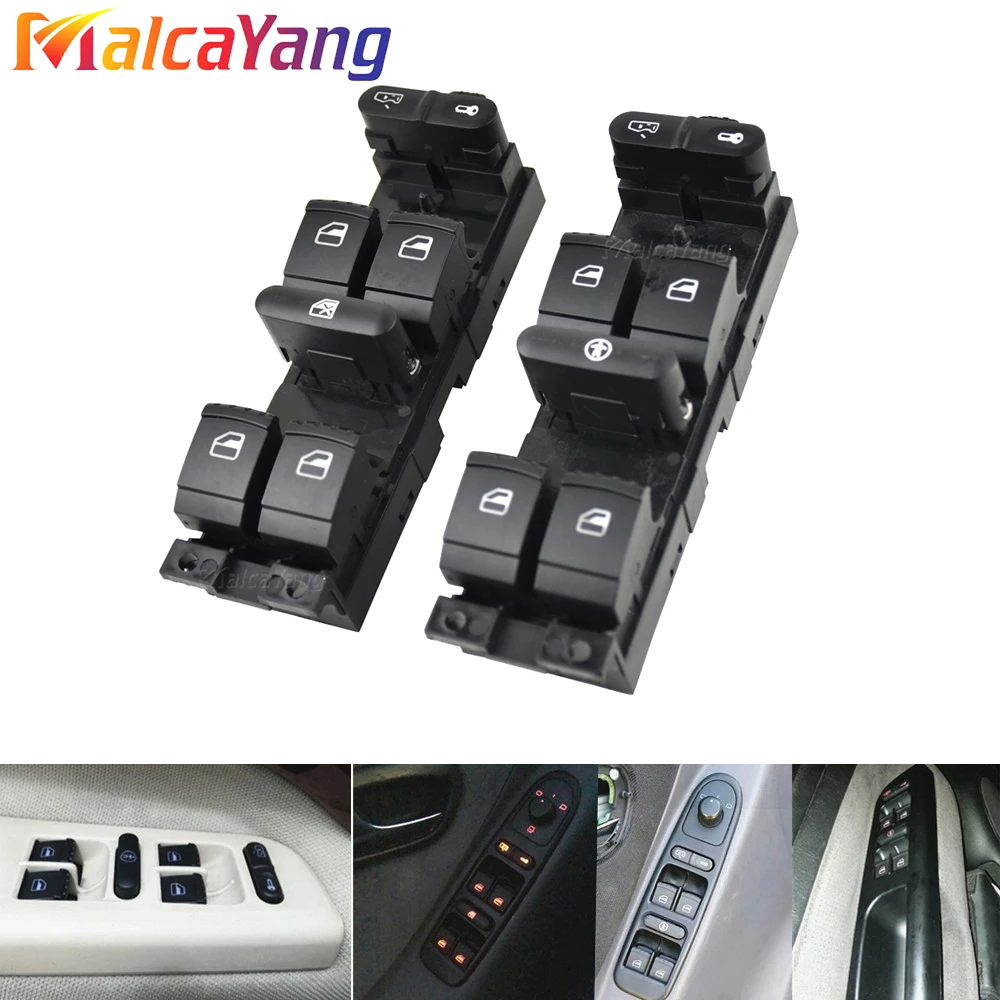 High Quality 1J4959857D 1J4 959 857 D ELECTRIC MASTER WINDOW SWITCH MASTER FOR VW GOLF JETTA MK5 6 TIGUAN PASSAT 1J4959857B