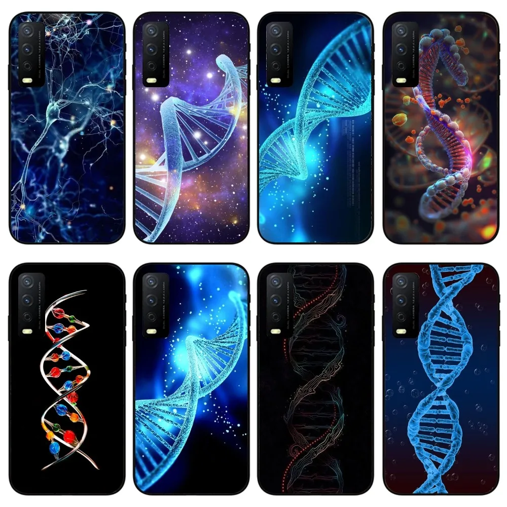 DNA Brain Neuron Mobile Phone Case for VIVO Y95 Y93 Y31 Y20 V19 V17 V15 Pro X60 NEX Black Soft Phone Cover Funda