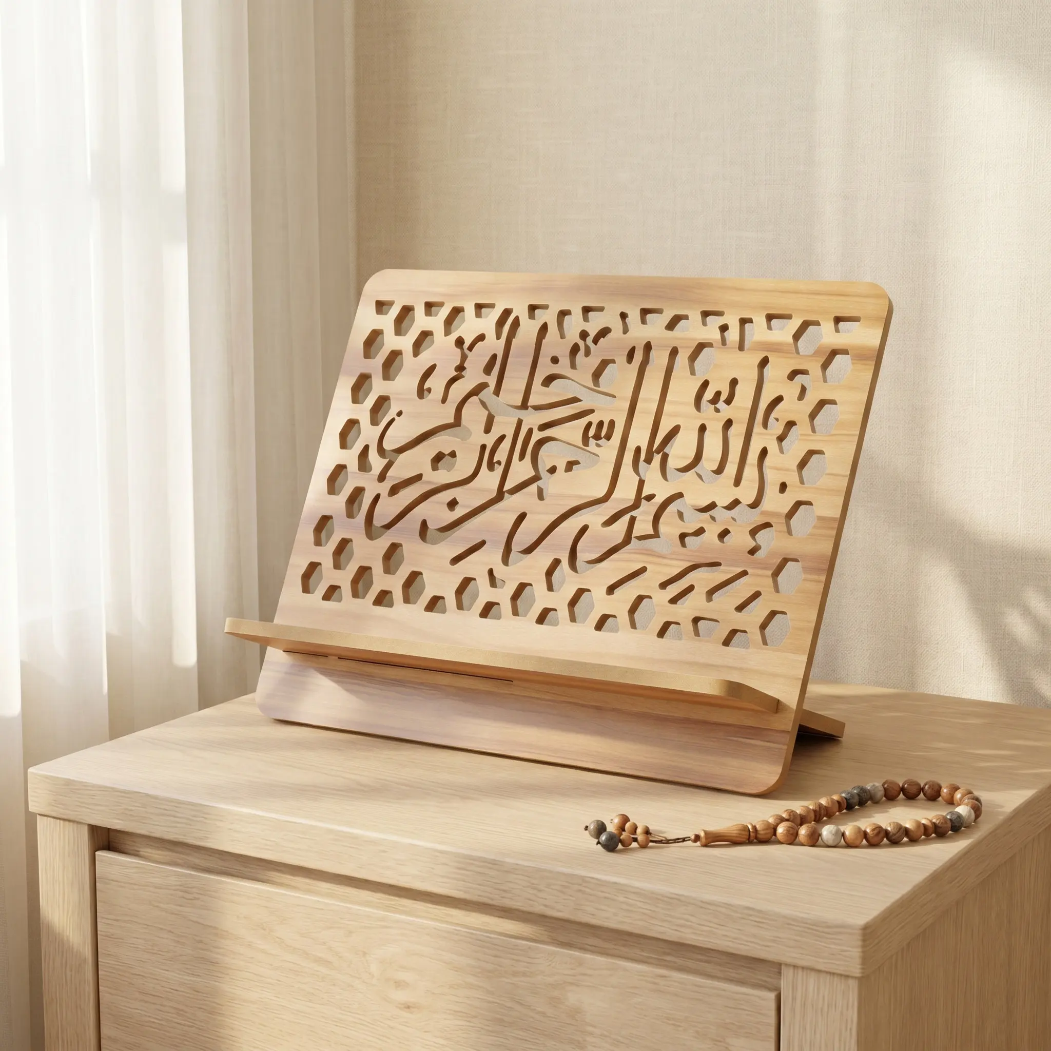 Wood Bible Stand Carved Thick - огляд і ціна Home Quran