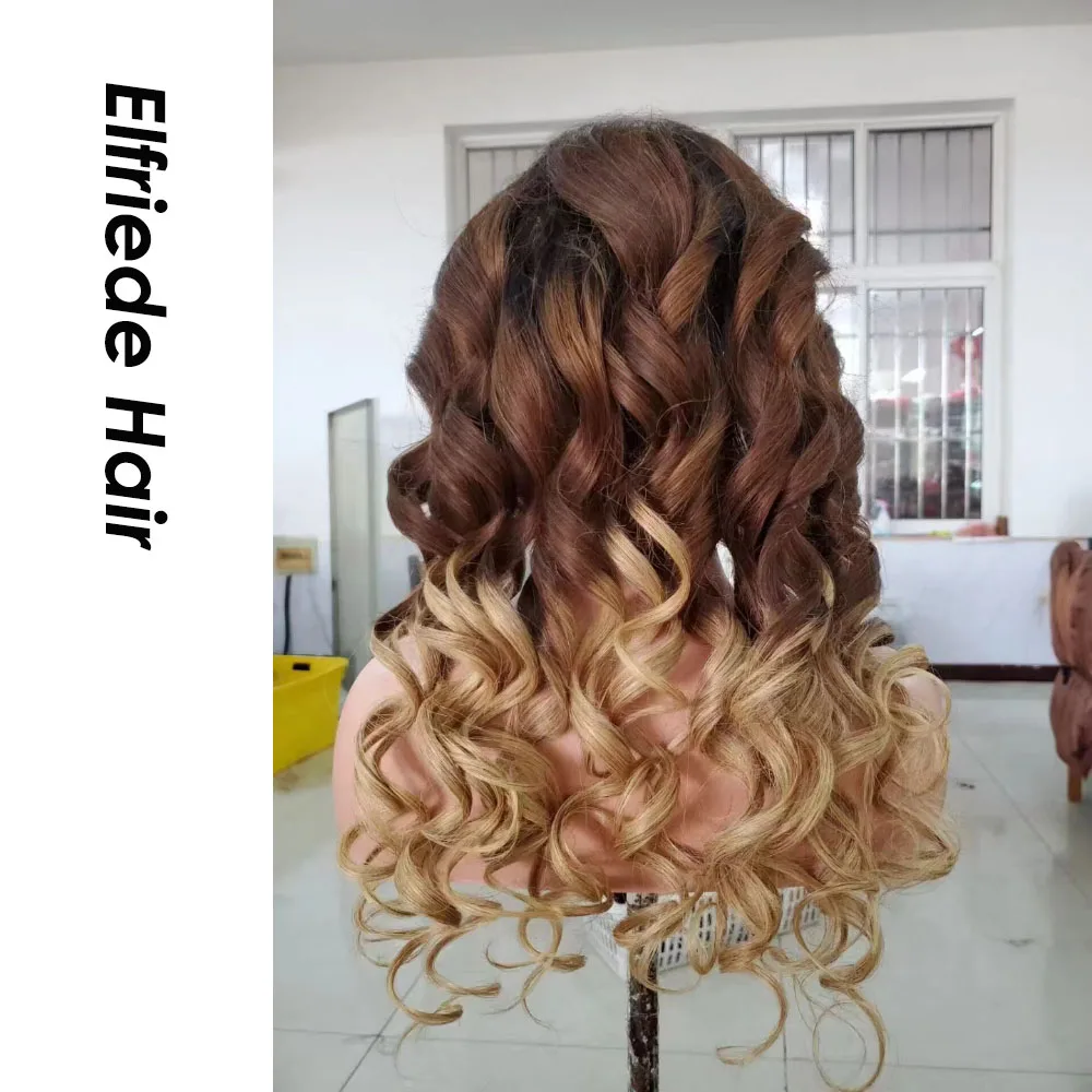 Elfriede#T1B/4/27 Highlight Lace Front Wigs for Women Loose Wave 4x4 Lace Closure 13X4 13X6 HD Lace Frontal Wig Human Hair Wigs