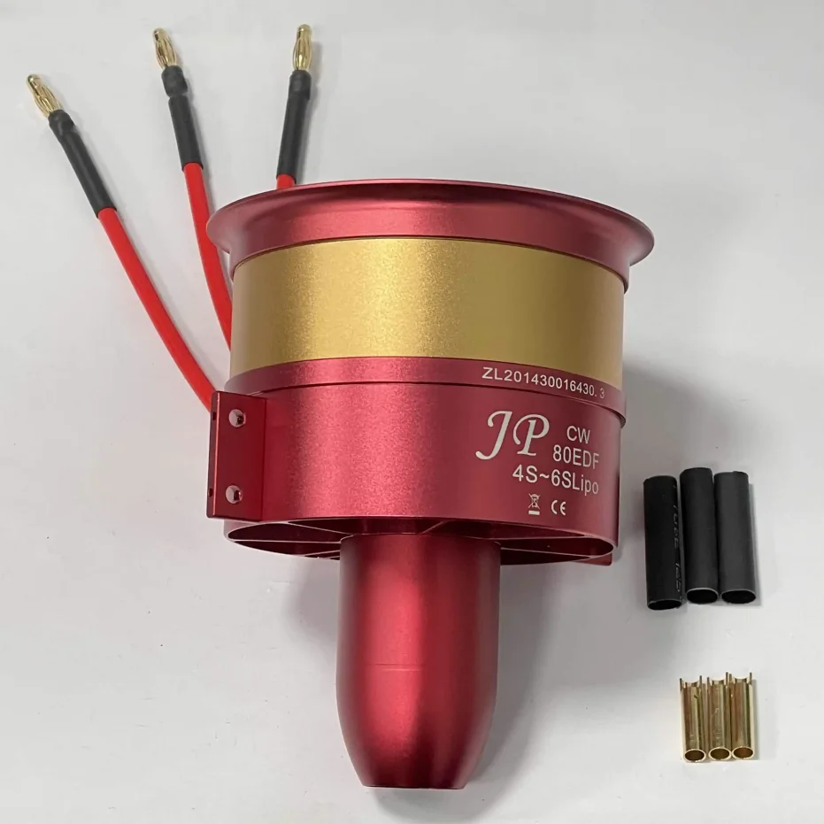 الطلب المسبق JP 80 مم 12 شفرات نظام EDF من سبائك الألومنيوم المعدنية الكاملة 3055 2200KV Motor 4S 6S 2.9kgs 3.2kgs وزن الدفع