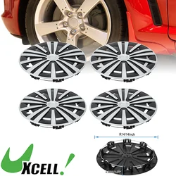 UXCELL 4Pc 14 Inch Vehicle Wheel Hub Caps Universal Wheel Rim Hub Cover Wheel Skin Decoration Clip-on Wheel Replacement Part