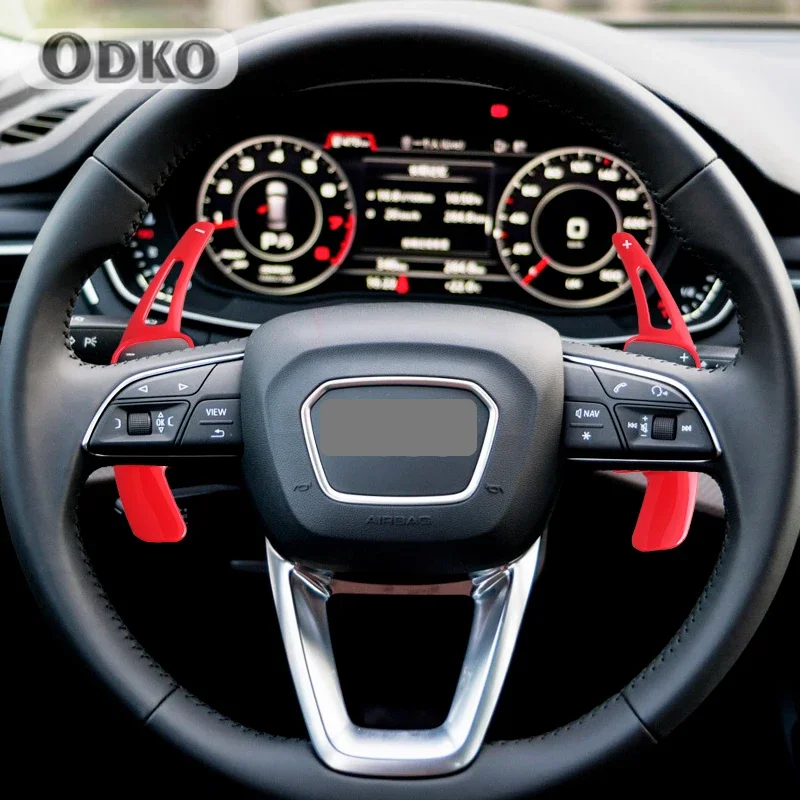 

2PC Car Steering Wheel Shifting Paddle Shif For Audi A3 S3 facelift A5 S5 A4 B9 Q7 2016-2017 TT TTS DSG Shift Pad Extension