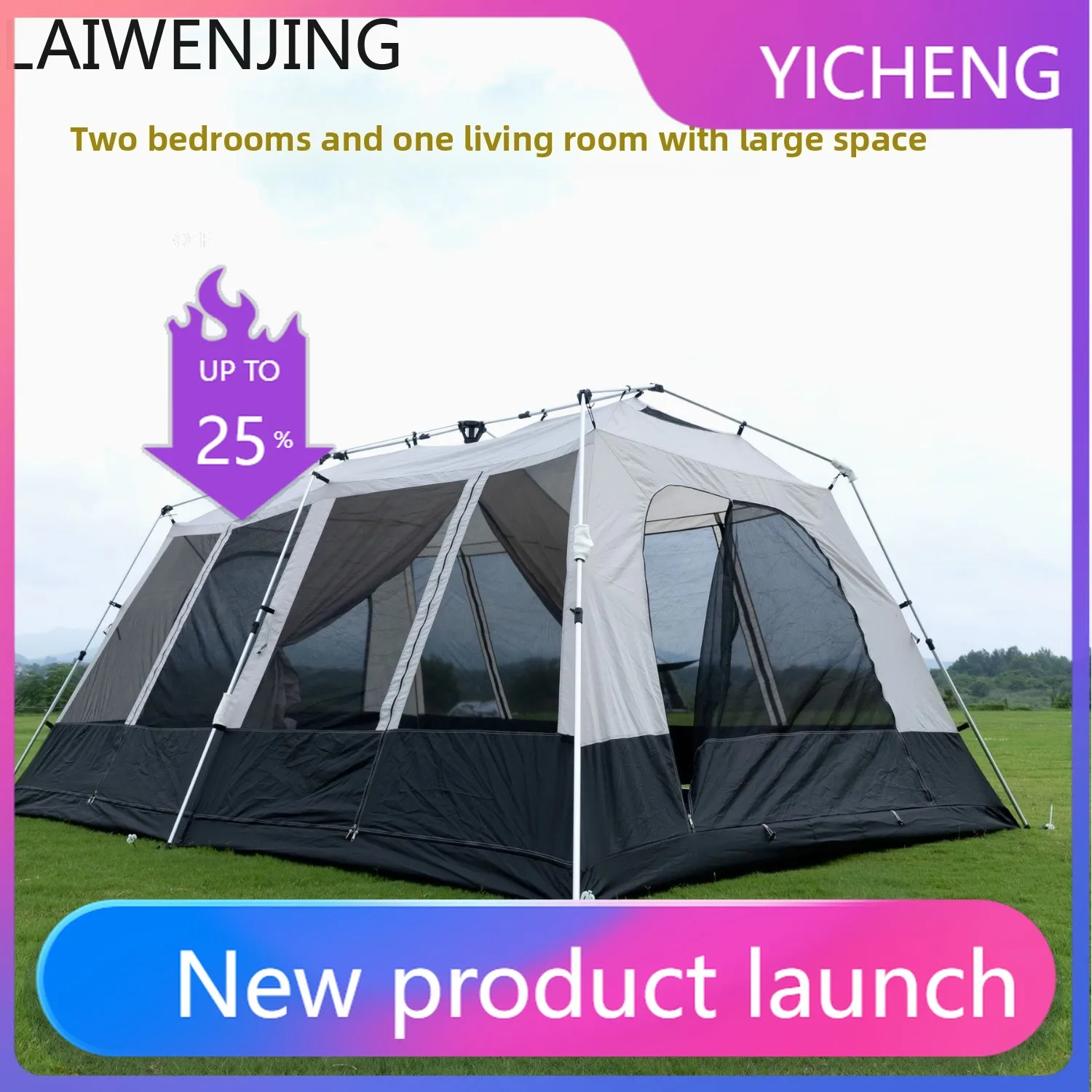 LYY  Tent Outdoor Camping Tent Rainproof Sunproof Windproof Mosquito-proof Cover