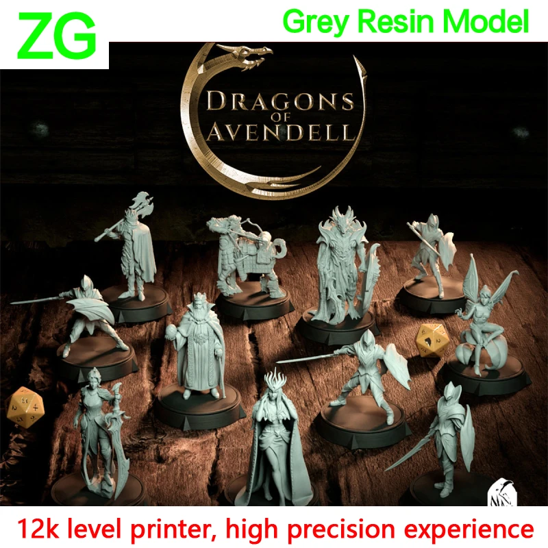 No base Elder Dragon Slayer Dragon Warrior Dark Queen DND Chess Model