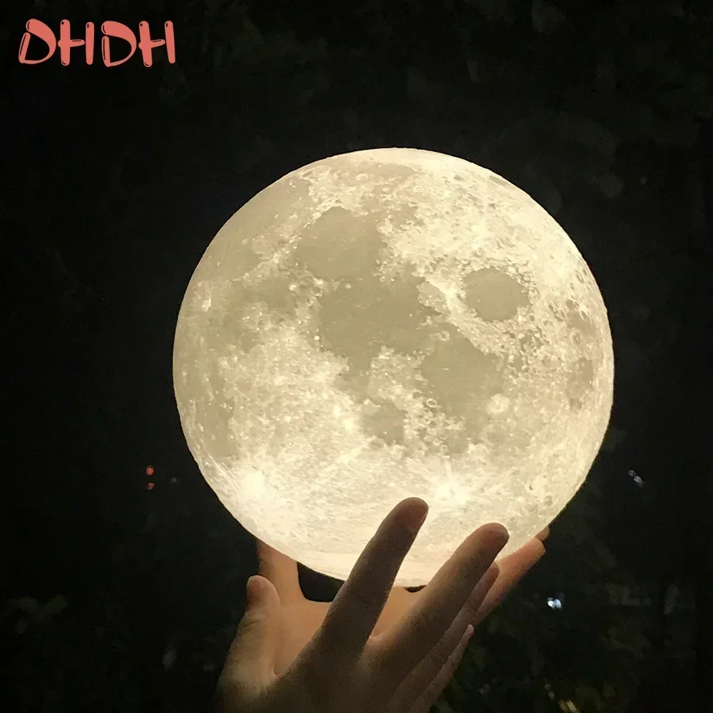 LED 16 Colors Rechargeable Touch Night Light Creative Touch Remote Control Switch Moon Lamp Children\'s Night Light Birthday Gift