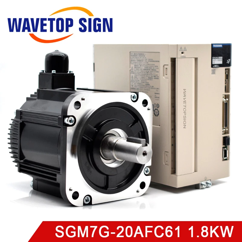 Yaskawa Servo Motor 1.8KW SGM7G-20AFC61 +SGD7S-180A00B202 Driver Speed 1500RPM Torque 11.5N.m Voltage AC200V