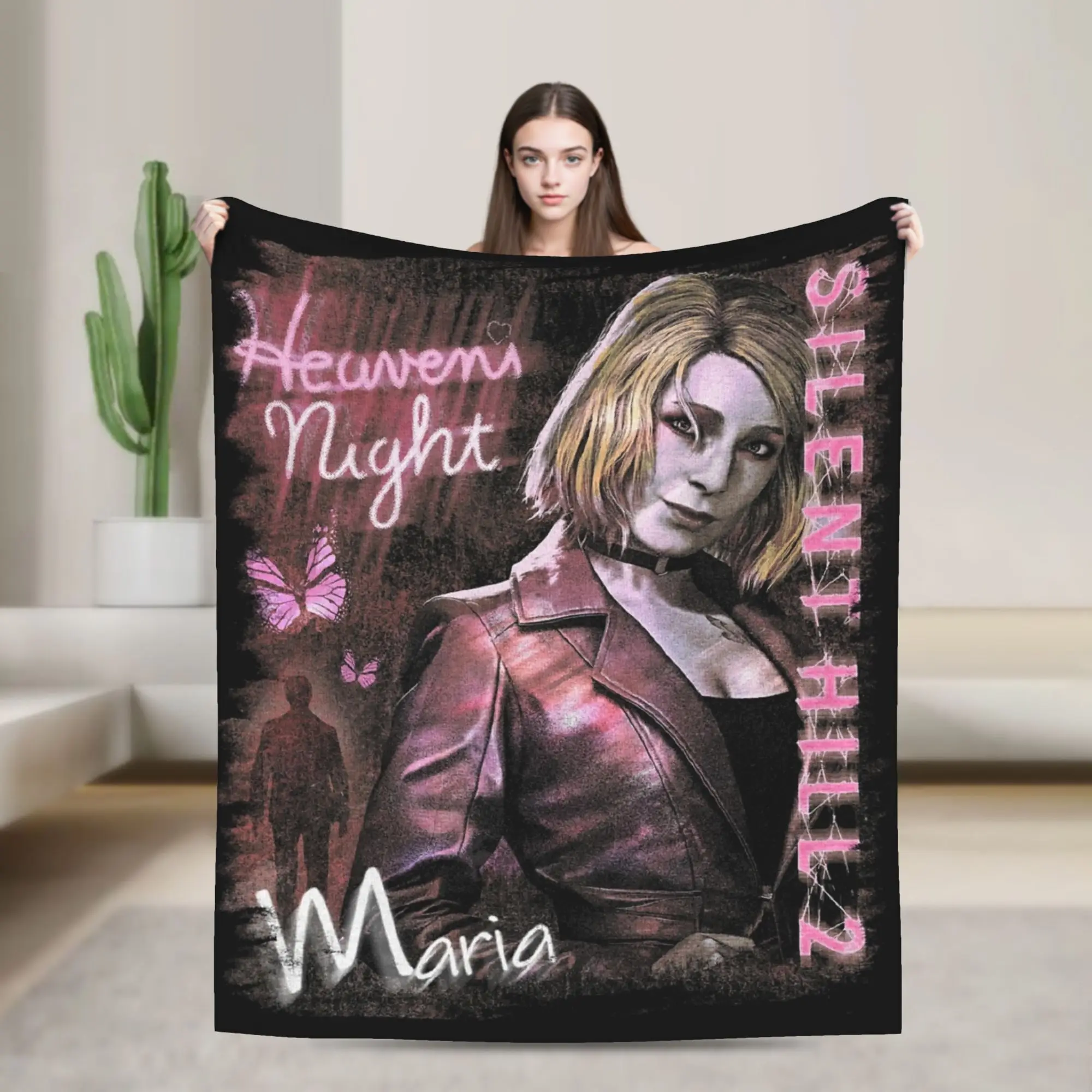 Silent Hill remake MARIA Blanket Fleece Spring/Autumn  Multi-function Super Warm Throw Blankets for Sofa Outdoor Quilt