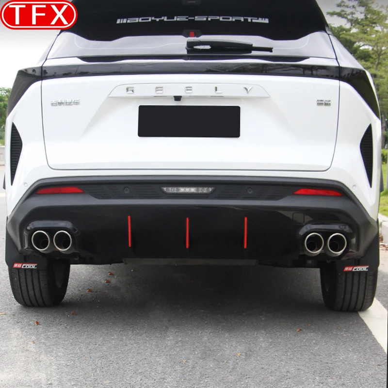 

For Geely Cityray 2024 2025 Car Bumper Reflective Sticker Decorative Bright Strip Dedicated Rear Fog Light Strip Accessories