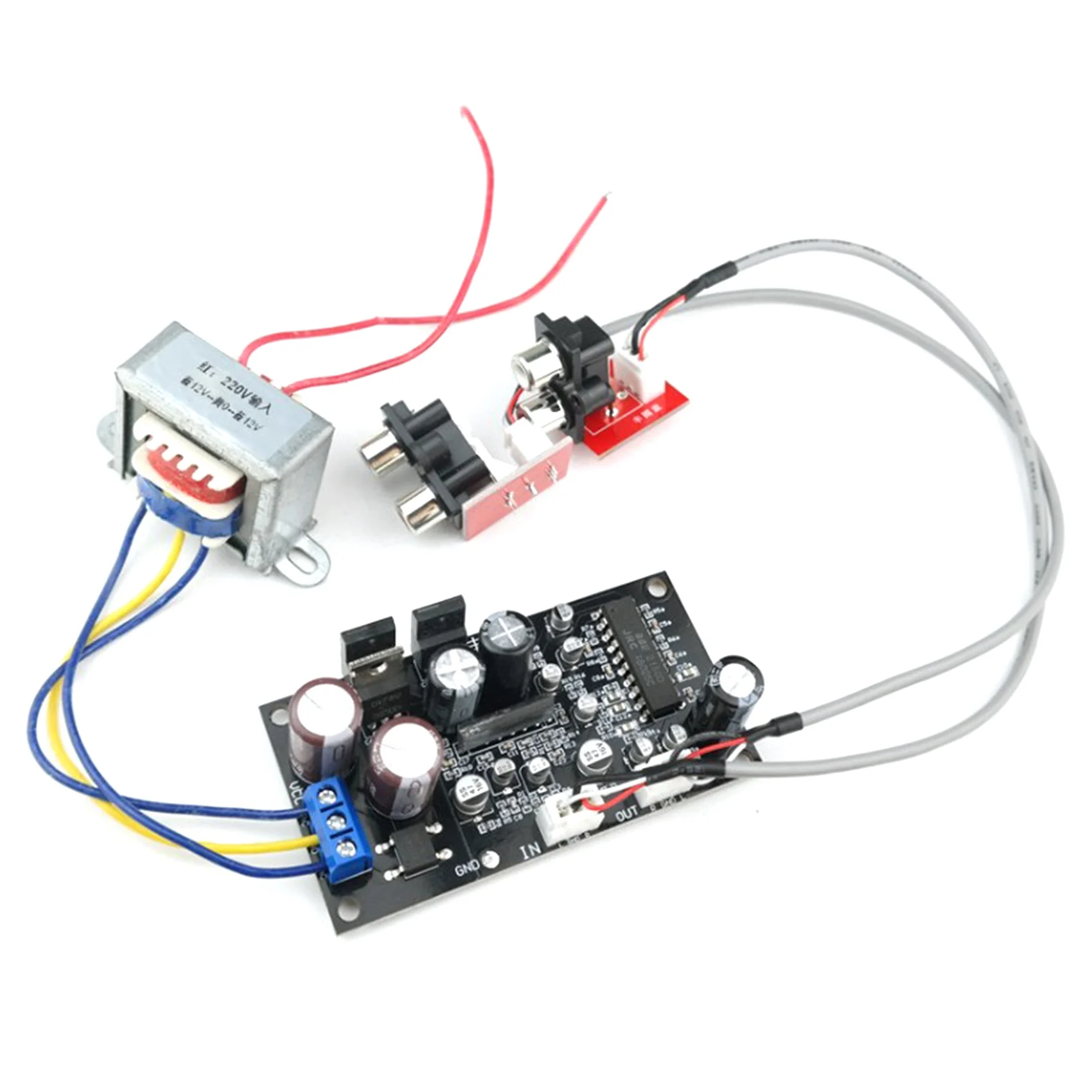 B02B-Vinyl Phono Amplifier Preamplifier Board JRC2150BBE Vinyl Turntable MM MC Phonograph Singing Treble Bass Effect Process