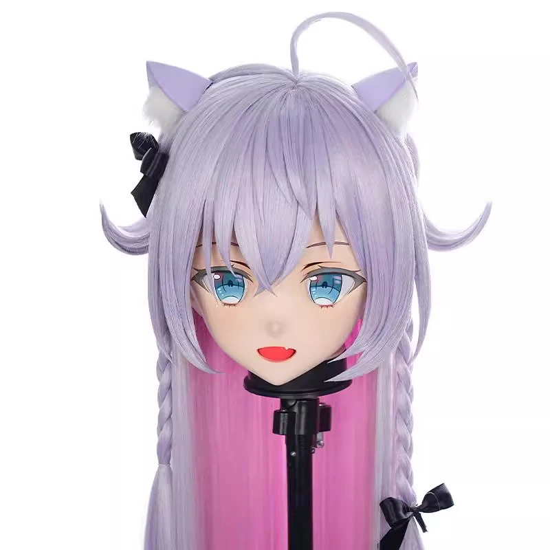 Hecho a mano personalizar Anime muñeca cruzada completa mujer/niña personaje de dibujos animados diadema completa bloqueo Kig Cosplay máscara de Kigurumi