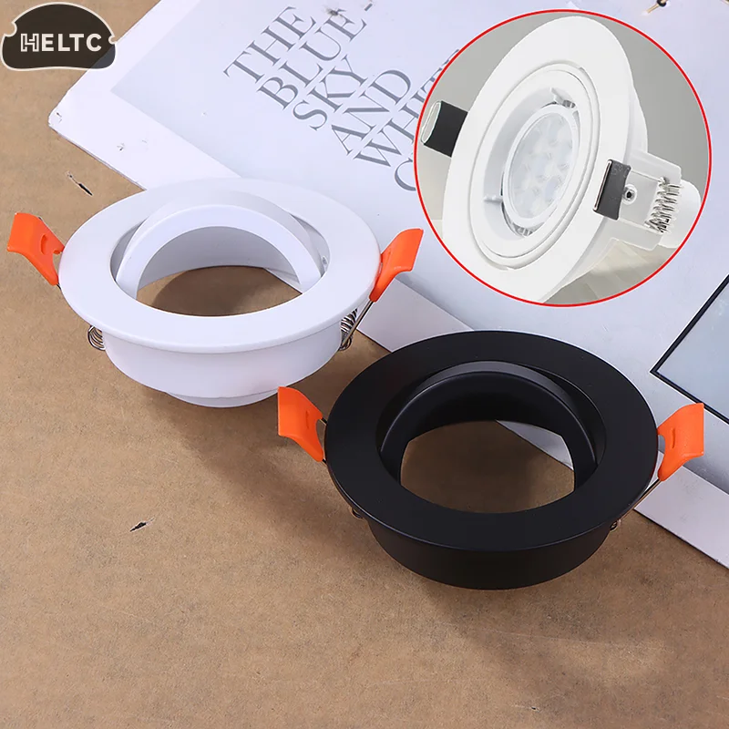 1PC Hoge Kwaliteit Aluminium Wit/Zwart Ronde GU10 MR16 Verstelbare Spot Lichtpunt LED Downlight Plafond Spot licht Frame