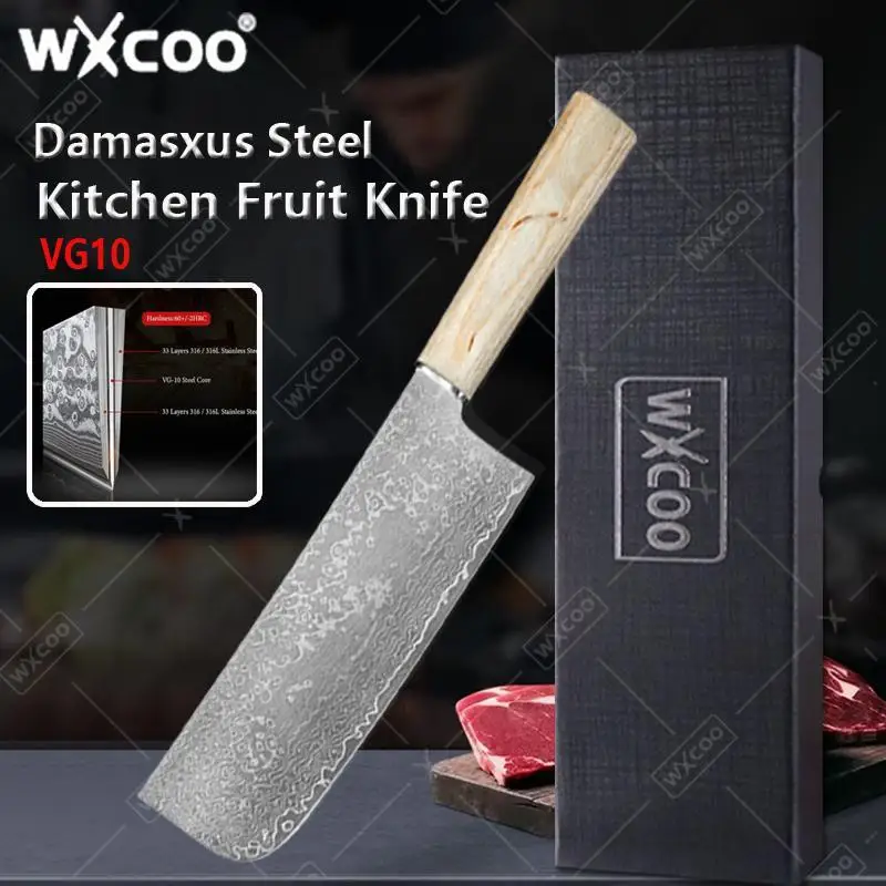 

Профессиональные кухонные ножи из дамасской стали, бытовой японский нож шеф-повара, 67-слойный нож для фруктов, нож для мяса, нож для барбекю