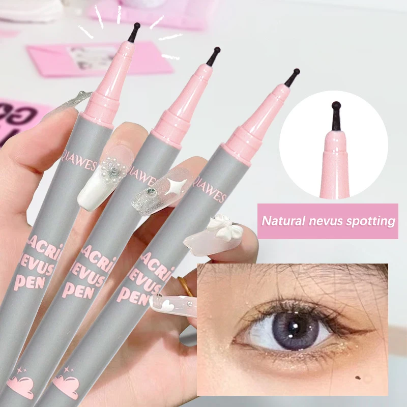 1 Stück natürlicher, lebensechter Gesichts-Sommersprossen-Stempelstift, langlebig, wasserdicht, gefälschter Tropfen-Maulwurfstift, Make-up-Kosmetik, Punkt-Stift