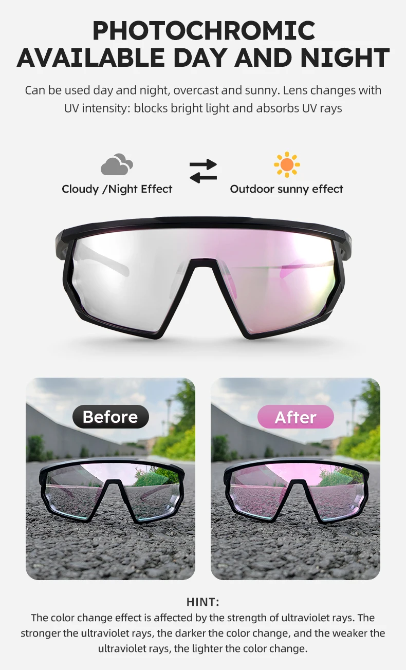 Magnetic Charging Smart Cycling Glasses Bluetooth Polarized Anti Blue Light Outdoor Sports Glasses