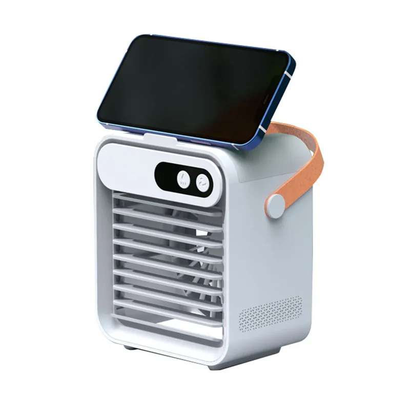 ใหม่ Mini Air Cooler เครื่องปรับอากาศกลางแจ้งในบ้านขนาดเล็ก Air Cooler แบบพกพาที่จับโทรศัพท์มือถือสเปรย์ USB Cooler พัดลม