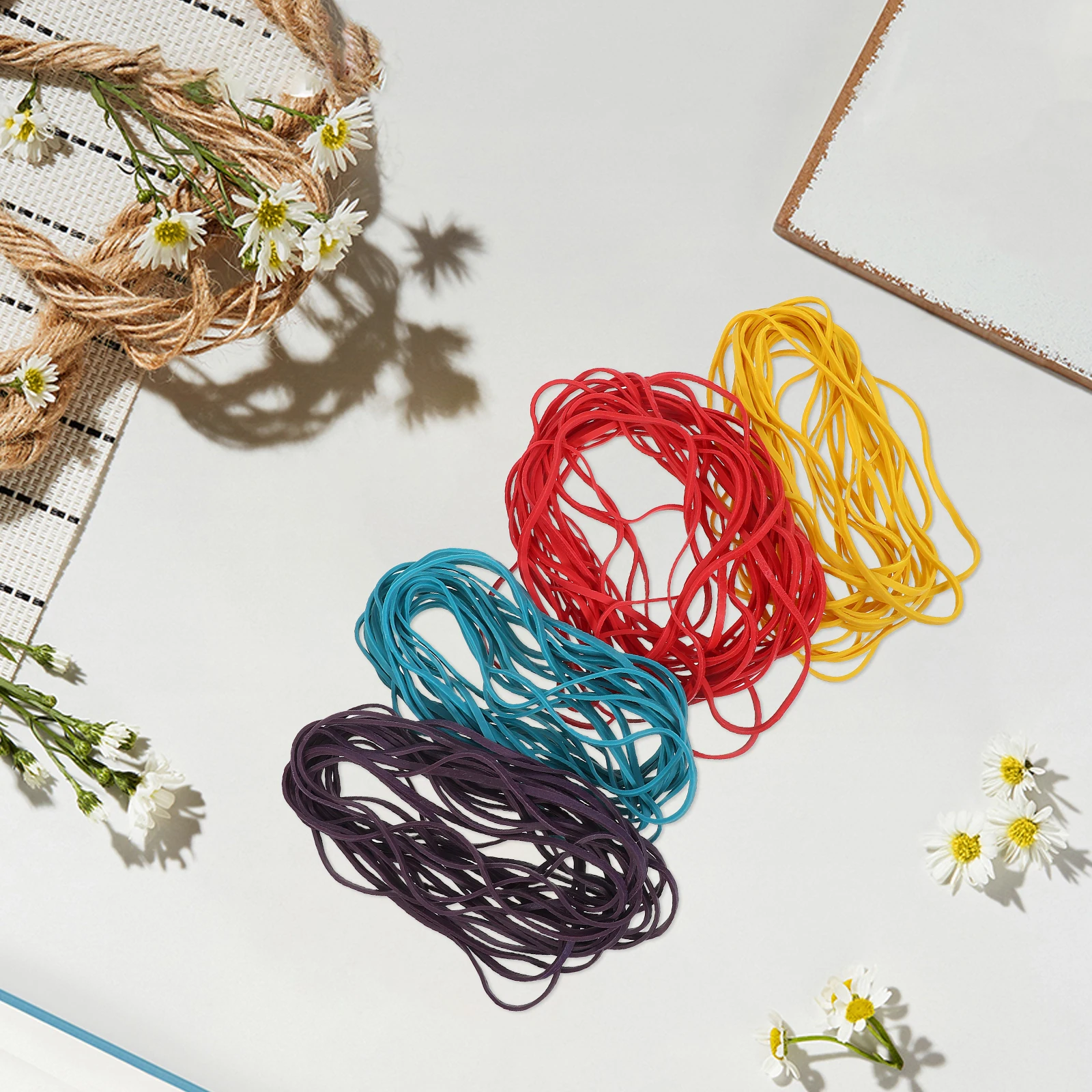 2560pcs Rubber Bands High Elasticity Multi-Color Bands For File Organization Financial Documents  Office  School Supplies