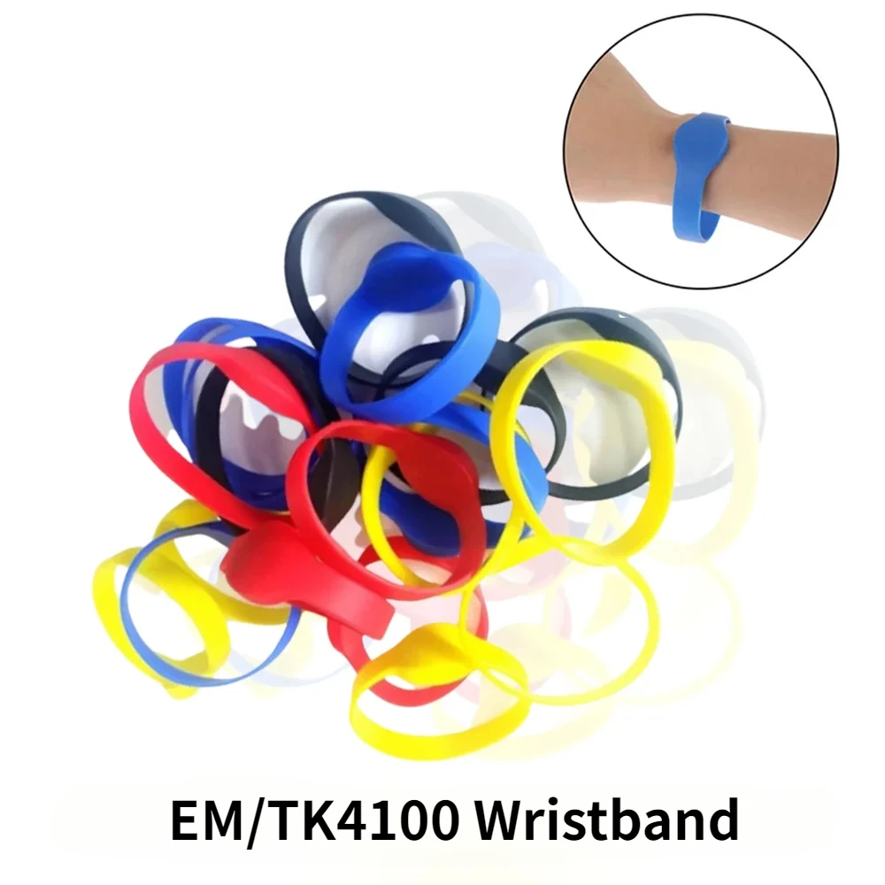 50pcs 125khz Non-rewritable Read-only Wristband Bracelet Tag Waterproof Silicone Key TK/Em4100 Token For Authorization System